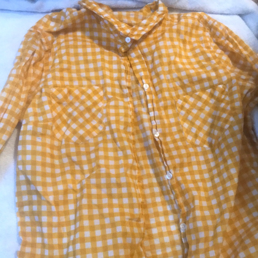 Yellow and white flannel